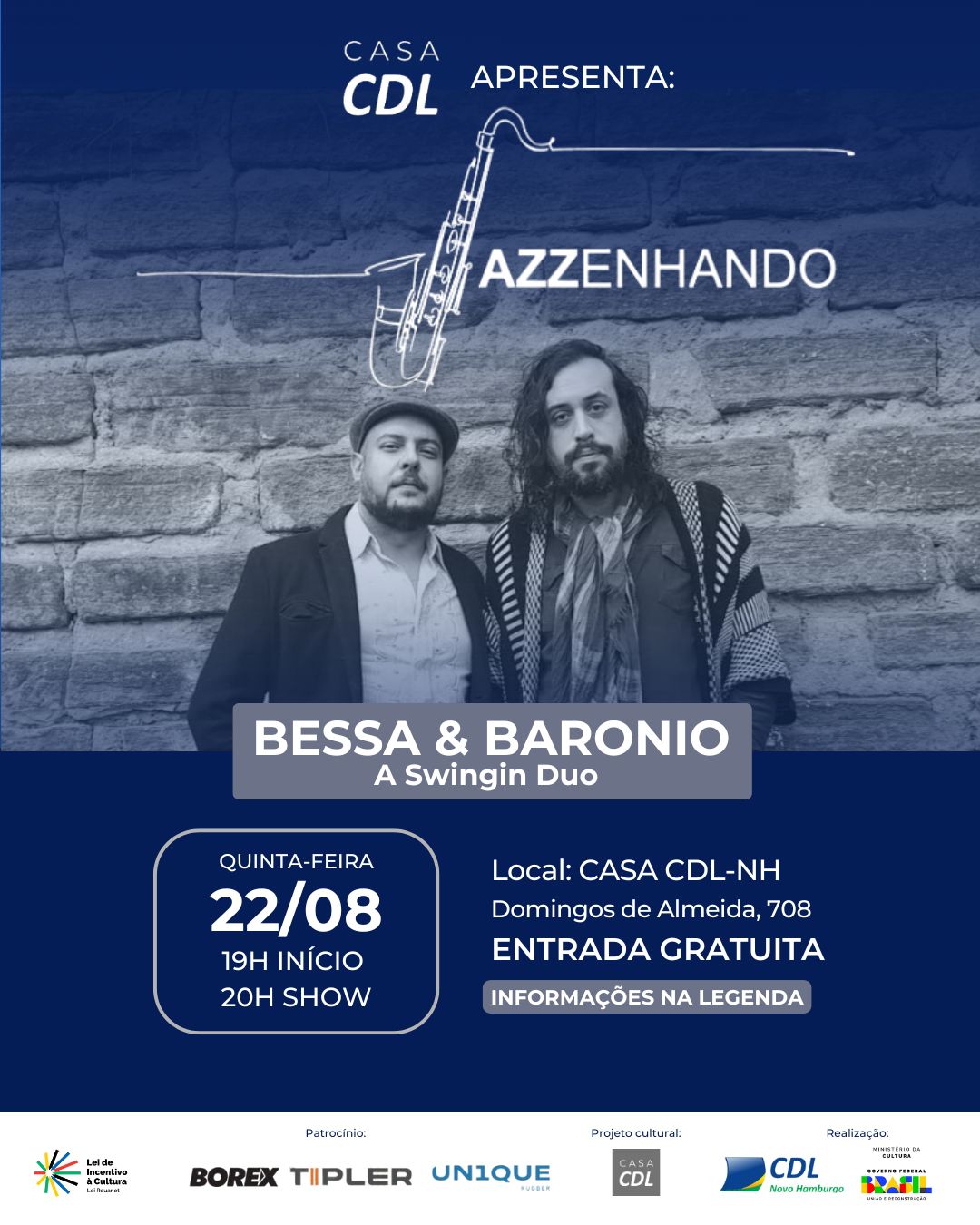Jazzenhando apresenta: Bessa & Baronio - A Swingin Duo na Casa CDL
